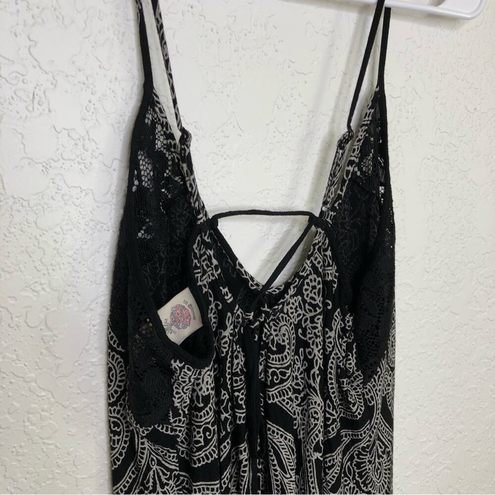 In Bloom black white lace up back nightgown size Large - Picture 9 of 13